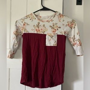 5T floral long sleeve shirt